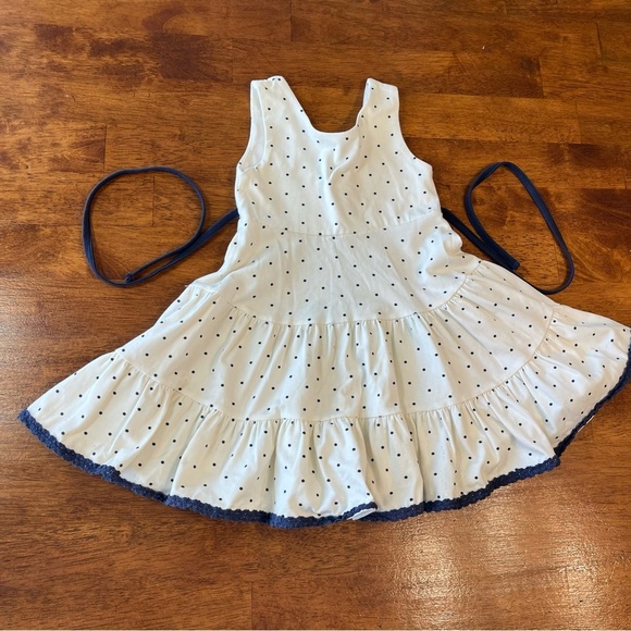 Sweethoney girls cream navy dot twirl dress size 2T - Picture 1 of 9